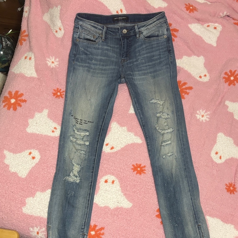 Cult of Individuality Faded Blue Skinny Jeans